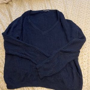 Brandy Melville Navy V Neck Sweater